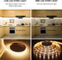 2400LEDs, 2700K Dimmable AXMOTUT COB LED Strip Light Warm White, High Bright LED Lights with RF Remote and UL Power