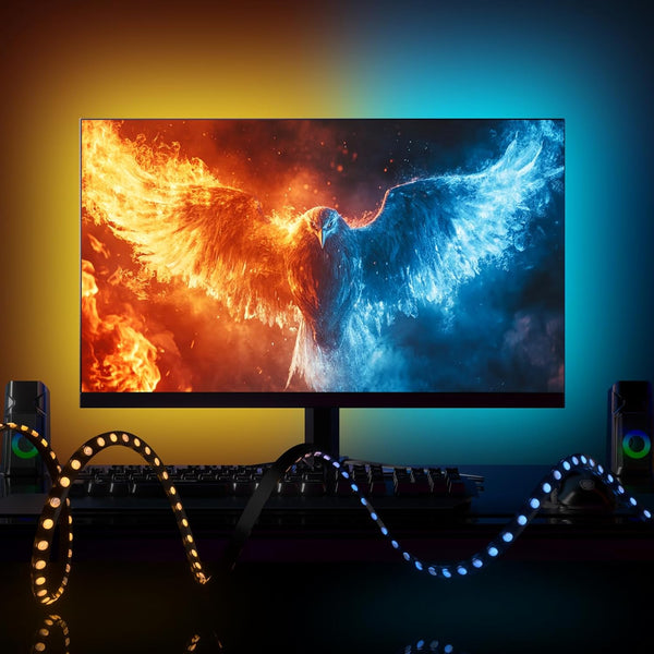 Monitor Backlight for Win PC - Gaming Light Strip with Upgraded Software