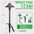 Landscape Path Lights, Selectable 3000K/4000K/5000K Pathway Lights, 12V Low Voltage Wired LED Outdoor Waterproof for