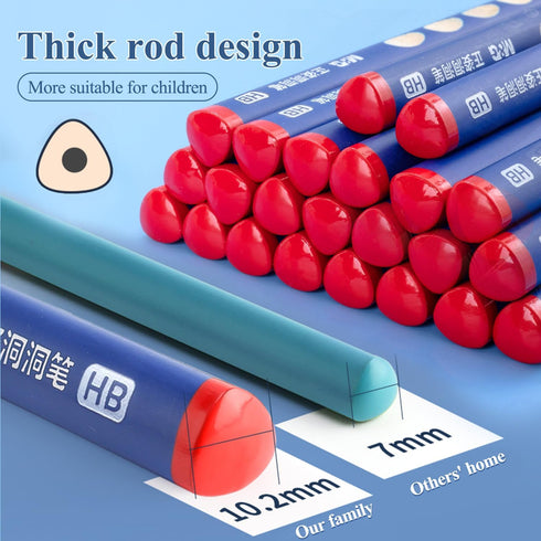 M&G 12 Pcs Triangular Pencils for Kids, Grip Correction HB Pencils, Graphite Wood Pencils for School, Office, Sketching