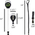 Secure Badgeholder Duolite and Lanyard Combo with IDSH Badge Reel (Black/Black with Reel)