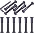 Swpeet 25Pcs M6x50mm Carbon Steel Black Hex Drive Socket Cap Bolts - Assortment Kit with Allen Wrench for Furniture