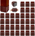 36Pcs Brown Square Chair Leg Floor Protectors, High Elastic Felt Furniture Pads