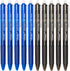 Vitoler Retractable Erasable Gel Pens, Fine Point (0.7mm), 5 Black & 5 Blue Gel Ink Pens for Drawing Writing Planner