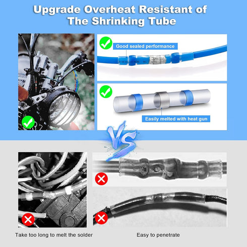 Kuject 600PCS Solder Seal Wire Connector Kit, Waterproof Insulated Electrical Wire Splice for Automotive Marine Boat