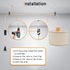 Zevnico 15ft Bulb E26 E27 Wood Pendant Light Cord Kit with Shade Ring and ON Off Switch, Hanging Lamp Kit Plug in Cord