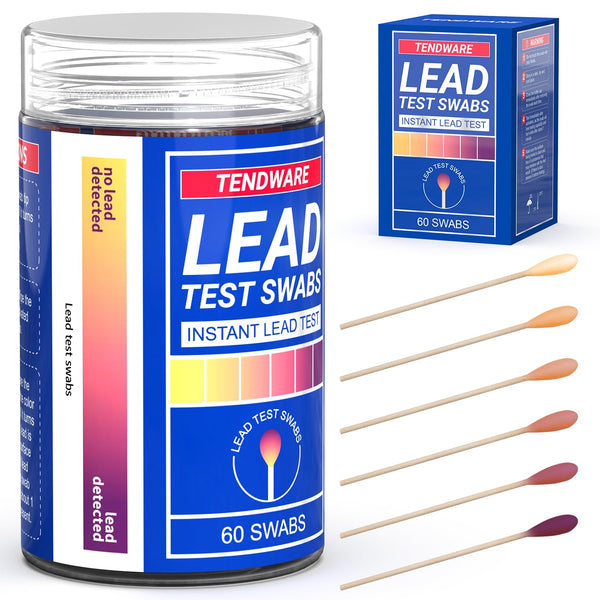 TENDWARE LIFE Lead Test Kit 60 Swabs Travel Size, 30 Second Results, Lead Paint