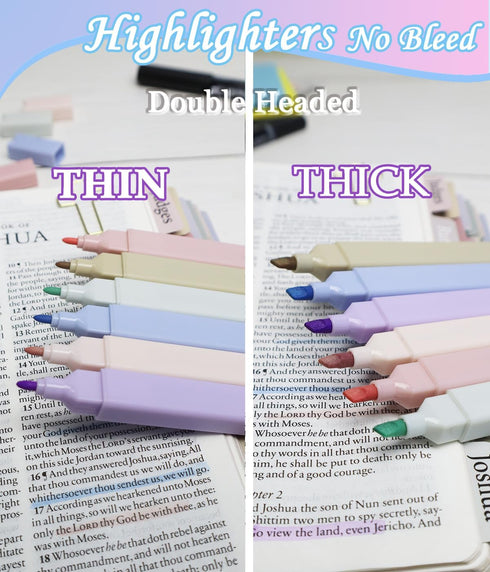 Bible Study Supplies, Bible Journaling Kit, Highlighters, Pens No Bleed, Bible Tabs, Cross Paper Clips, Journaling