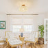 Boho Ceiling Light Fixture Rattan Flush Mount Ceiling Light Bedroom Chandelier Hand-Woven Lamp Shade Wooden Base Small