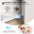 HOME MASTER HARDWARE 12 Pack Door Stoppers, White Rubber Door Draft Stopper for Bottom of Door, Heavy Duty Flexible