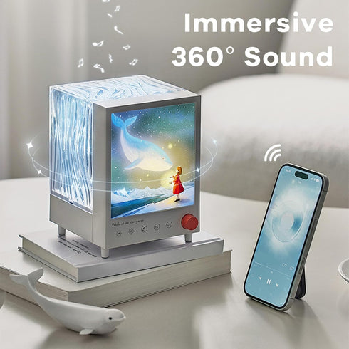 Luocute 3 1 Lights Projector in Speaker White Noise Machine Night Light for Bedroom with Sound Projector