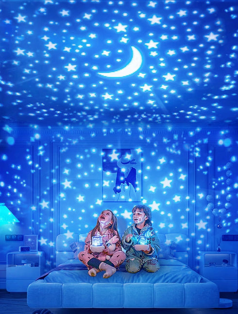 Eigther 21 Sets 360 Projector Night Light for Kids + of Films, Night Light Projector for Bedroom, Ceiling, Kids Star