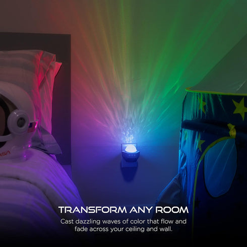 70334-T1 Enbrighten Galaxy Projector Plug in Night Light for Kids LED Lights for Bedroom Space Nightlight Aurora