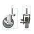 Caster Wheels 3 inch Locking Stem Casters, 3/8" -16 x 1-1/2" (Stem Diameter 3/8", Stem Length 1-1/2") Threaded Stem Casters Swivel Casters Set of 4 Heavy Duty Castors Gray