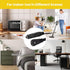 8 ft Black Extension Cord with 3 Outlets, 16AWG Flat Plug, 3 Prong Grounded Power Cable for Home, Office