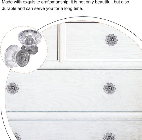 6pcs Kisangel Mini Knobs Plastic Cabinet Pulls Bedside Cabinet Handles Easy Install Decorative Replacement for Home
