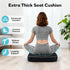 Tailbone 6"-Black Thick Chair Cushions, Office Booster Seat Cushion to Pain Relief, Non Slip Memory Thick Foam Cushion