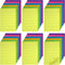 Outus 36 Pack Lined Sticky Notes, 4 x 6 Inch Colorful Pads, 1200 Sheets, Bright Ruled Self Sticky Pads for Office