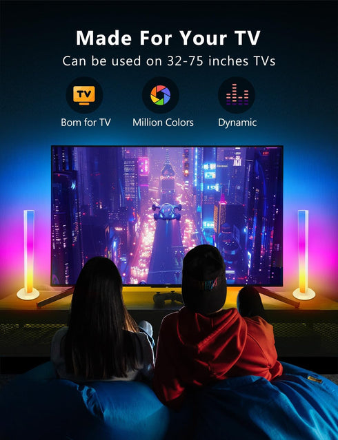 DAYBETTER RGB Light Bar, Gaming Light Bars with Multiple Placement Options, Smart LED Light Bars with Music Sync