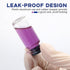 100 Pack Glass Vials, Clear Glass Headspace Vial with Plastic-Aluminum Flip Caps, Rubber Stoppers, 2ml