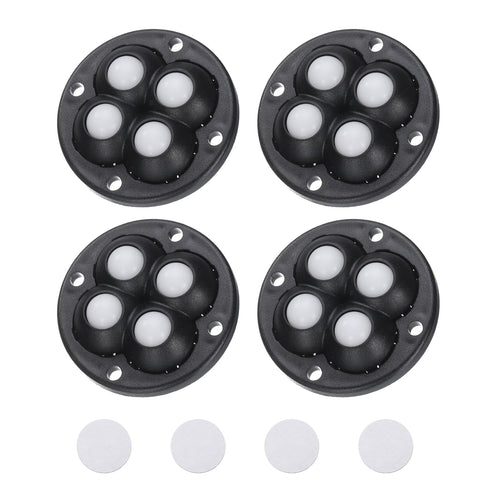 uxcell 4 Pcs Self Adhesive Caster Wheels, 360 Degree Rotation Mini Caster