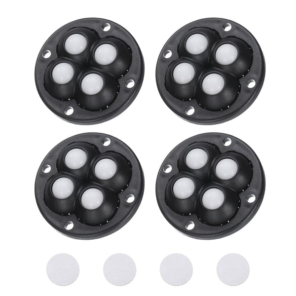 uxcell 4 Pcs Self Adhesive Caster Wheels, 360 Degree Rotation Mini Caster