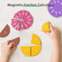 stochastic box 51 Set, Magnetic Fraction Tiles Circles pcs Fraction Bars Rainbow Math Manipulatives for Preschool