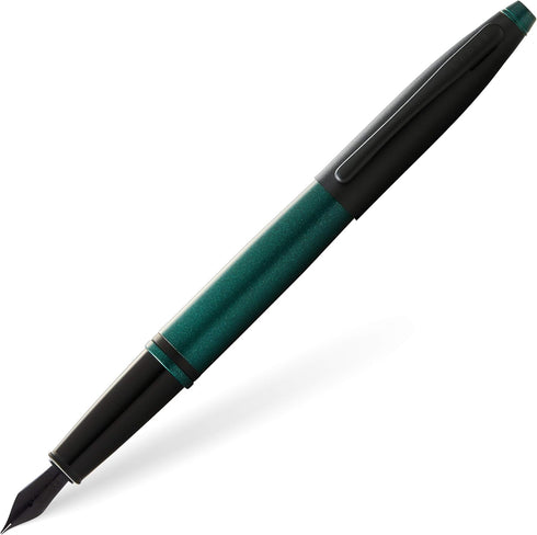 Cross Calais Fountain Pen, Matte Green and Black Lacquer Finish