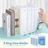 SUNEE 3 Ring Binder 1.5 Inch 4 Pack, Clear View Binder Three Ring PVC-Free for School or Office Supplies, White