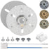 NEMTMCUA 6.3" Ceiling Fan LED Light Panel Replacement Kit, 2200LM Bright 3CCT 3000K