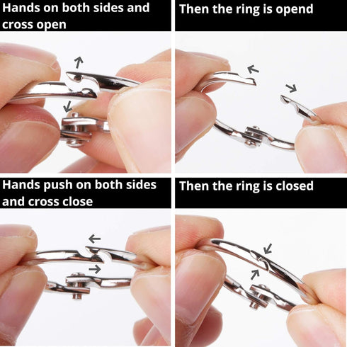 Mr. Pen 36 Pcs Binder Rings, Assorted Sizes Loose Leaf Binder Rings for Index Cards and Flash Cards