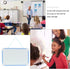 Operitacx Blue Small Magnetic Dry Erase Whiteboard with Marker, Portable Mini Double Sided Memo Board for Kids