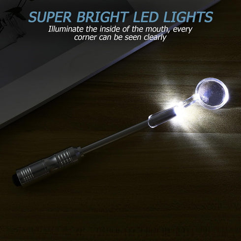 LED Light-Up Stainless Steel Tooth Mirror - Oral Care Tool