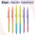 Mr. Pen- Retractable Gel Pens, 6 Pack, Gradient Color Barrels, Black Gel Pens, Fast Dry, Gel Pens Fine Point 0.5mm, Retractable Pens, Cute Pens, Gel Ink Pens, Aesthetic Pens for Journaling by Mr. Pen