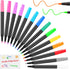 Liquid Chalk Markers for Acrylic Calendar Planning Board, Clear Glass Dry Erase Board, 14 Pack, 12 Vibrant Colors, 1mm