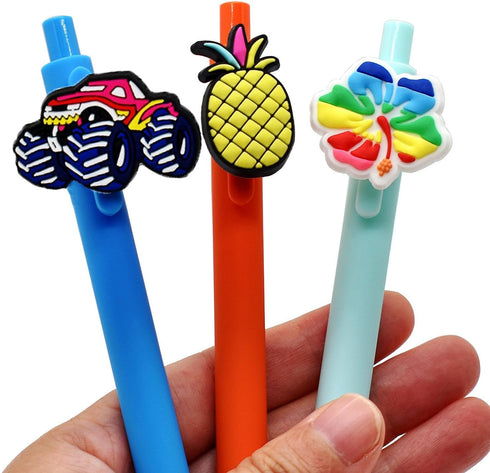 YEALQU 100PCS Random Pencil Topper Decorations, Cute PVC Pencil Accessories for Students