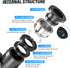 TAILONZ PNEUMATIC 3/8 Inch OD Straight Push Fittings Plastic Quick Release Connectors PZA-3/8 (Pack of 5)