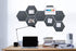 Felt Hexagon Bulletin Board with 20 Push Pins, Pack of 8 Notice Boards for Home Office Kitchen, Push Pin Board Felt Wall Tiles for Photos Memos by Uoisaiko