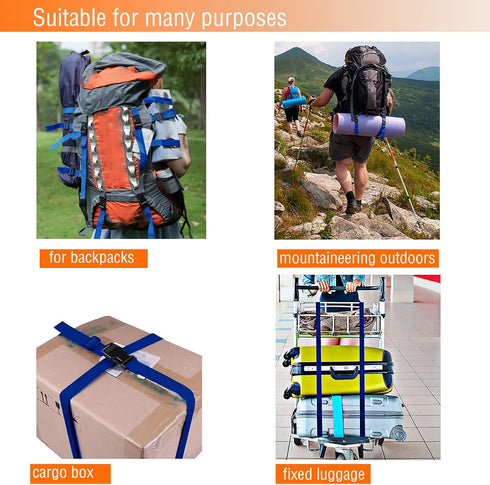 Premium Utility Straps with Quick Release Buckle Adjustable Short Nylon Tie Down Straps for Camping Gear, Sleeping Bags