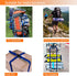 Premium Utility Straps with Quick Release Buckle Adjustable Short Nylon Tie Down Straps for Camping Gear, Sleeping Bags