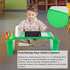 6Pcs 19.7x9.8x7.1in (6, Kids Lap Desk Tray, Plastic Breakfast Laptop Trays with Side Pockets, Stackable Activity Table