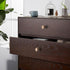 8 pcs Walnut Wood Round Chinese-Style Cute Cabinet Door Handles Cabinet Drawer Pulls Single-Hole Wardrobe Knobs Wooden