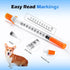 CAILOS 1ml 30 Gauge Syringes, 1cc 5/16 Inch Lab Disposable Supplies for Refilling or Dispensing, Pack of 20
