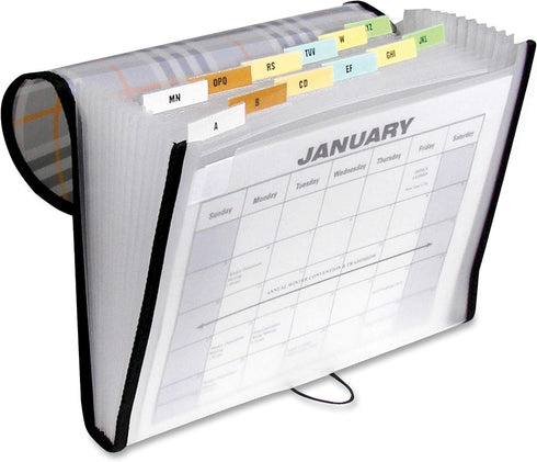 C-Line 13-Pocket Expanding File, Letter Size, Includes Tabs, 1 Expanding File, Plaid Design (58312)
