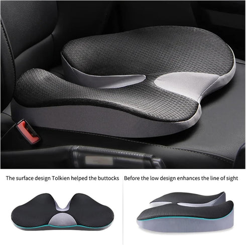 JJKSKV Tailbone Orthopedic Memory Foam Prostate Cushion - Non-Slip Relief for Sciatica Pain in Chair & Car Seat(A)