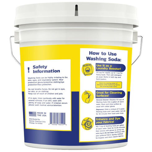 (10 lbs) 100% Soda Ash - Sodium Carbonate - Multipurpose Cleaner, Detergent Booster & pH Adjuster, High Purity