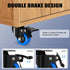 2 Inch Caster Wheel Set of 4, 600 Lbs Heavy Duty Swivel Casters with Brake, No Noise Top Plate Wheels for Furniture,