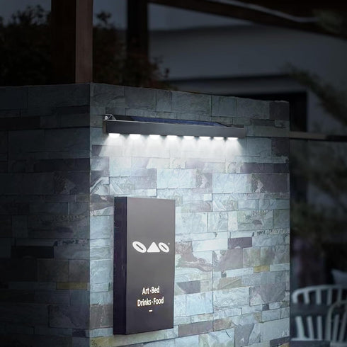 RaStatic Number,Commercial Solar Real Estate Sign Posts Lights - Outdoor Dusk to Dawn Solar LED Signboard Lights