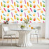 Kanworse 17.7in 32.8ft Peel and Stick Wallpaper Back to School Colorful Crayons Handprint for Kids Self-Adhesive Wall