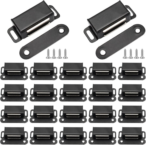 Jersvimc 24Pcs Closet Cabinet Door Magnets Catch Magnetic Door Catch, Magnetic Shutter Hardware Drawer Magnet Latch